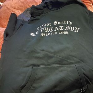reputation black hoodie size large